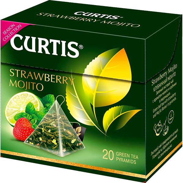 Чай зеленый Curtis Strawberry Mojito 34 20x1.7