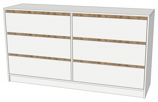 Комод Lion Бергамо 3 6ш нимфея альба /нимфея альба 