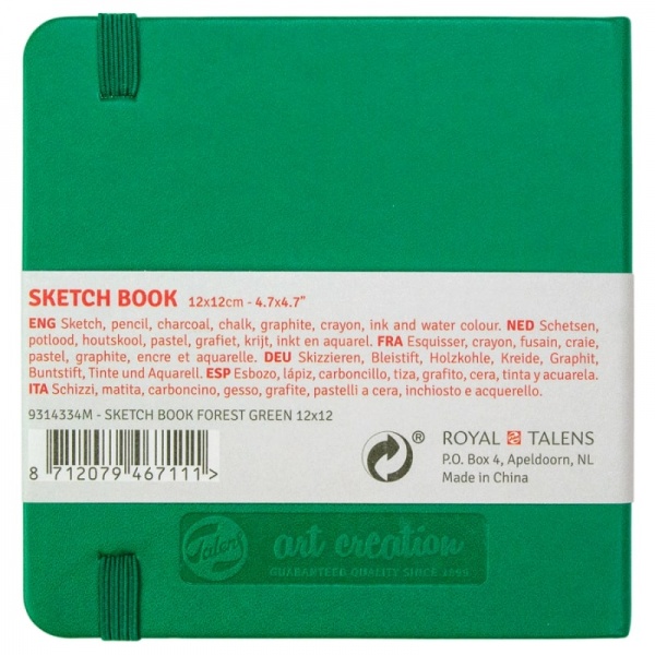 Блокнот для графіки Rosa Talent Forest Green 12x12 см 9314334M 
