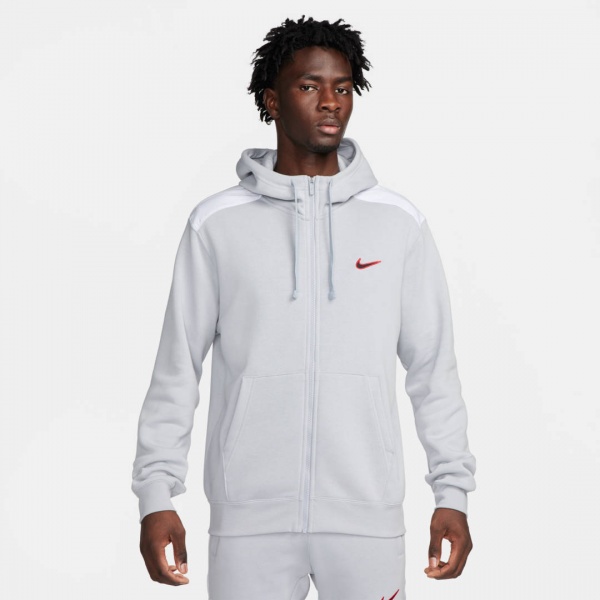 Джемпер Nike M NSW SP FLC FZ HOODIE BB FQ8819-012 р.M сірий