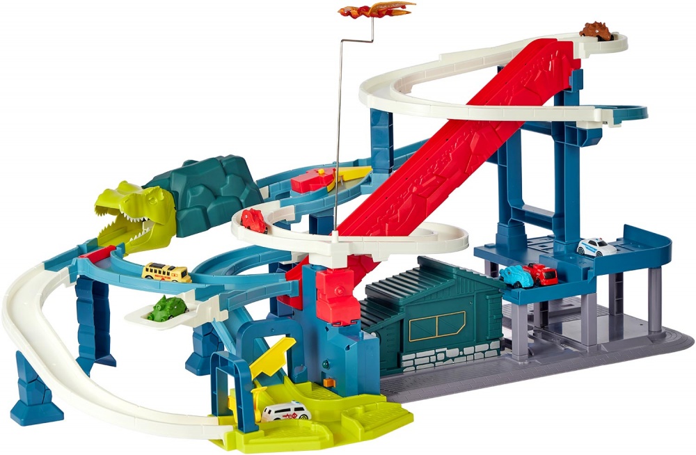 Ігровий набір ZIPP Toys Dino автотрек-вулкан електричний (8 машинок) 532.01.29