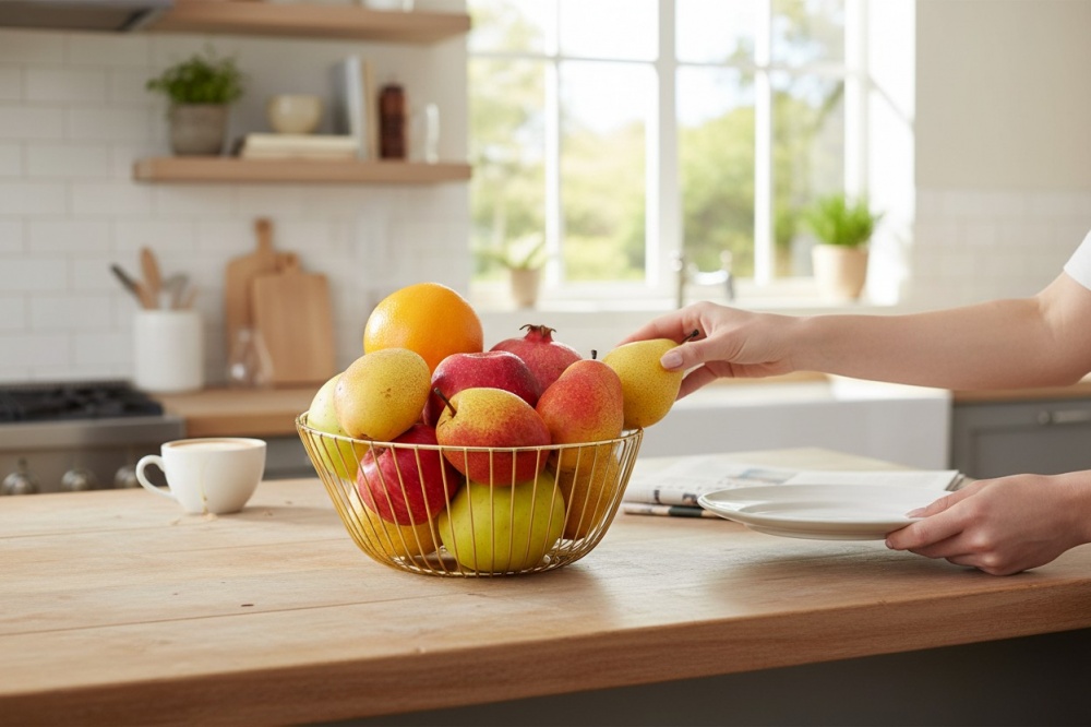 Корзинка для фруктов Flamberg Premium Aurum 25x14,5 см золотой