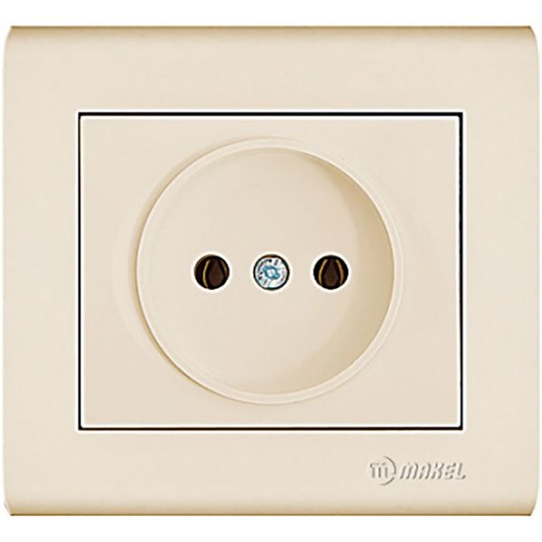 Розетка без заземления Makel Manolya слоновая кость 41010022