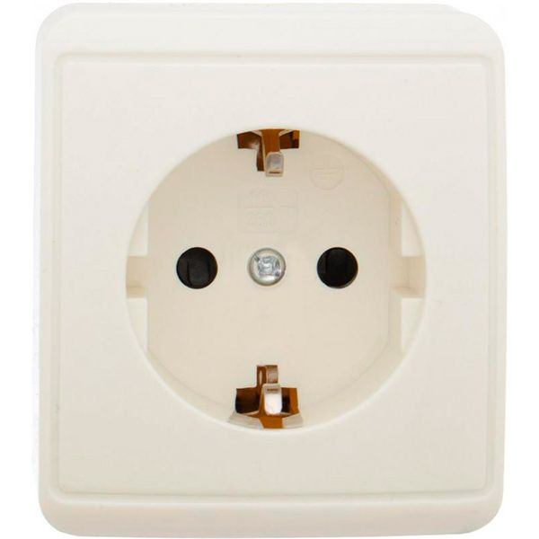 Розетка із заземленням HausMark Domo без шторок білий HSN-SCP.H3C20G1WG-CR