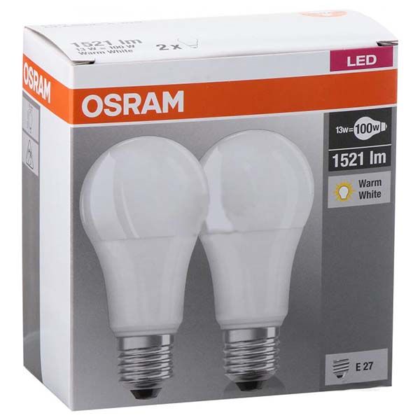 Лампа LED Osram CLA 13 Вт E27 2700К 2 шт