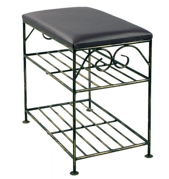 Подставка для обуви Метал Арт Рондо к/з 300x500x450 мм черный 