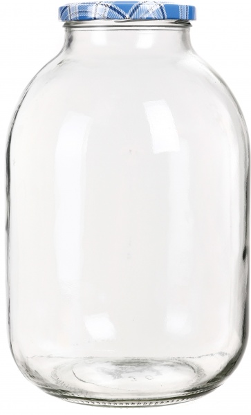 Банка для консервування ТО з металевою кришкою 82 мм 3 л Everglass