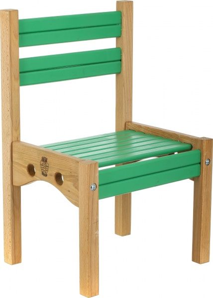 Стульчик для детей ArinWOOD Мишка зеленый 04-011G