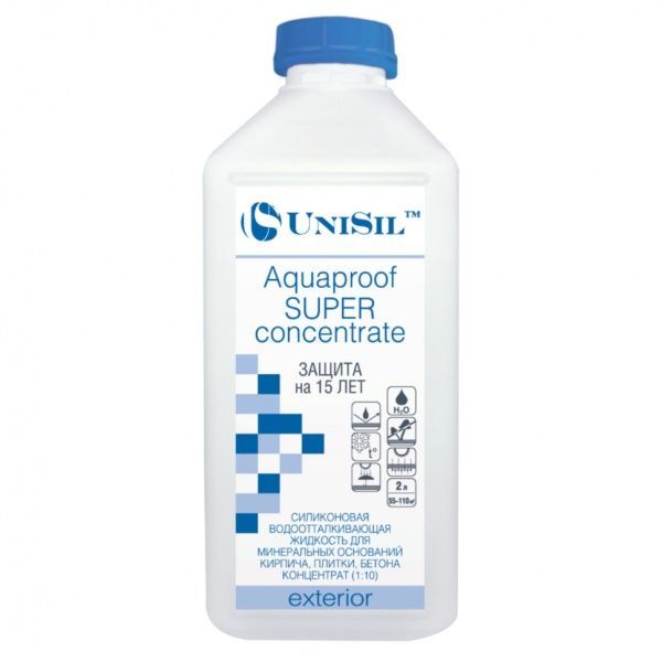 Гідрофобізатор водовідштовхувальна UniSil Aquaproof Superconcentrate 2 л