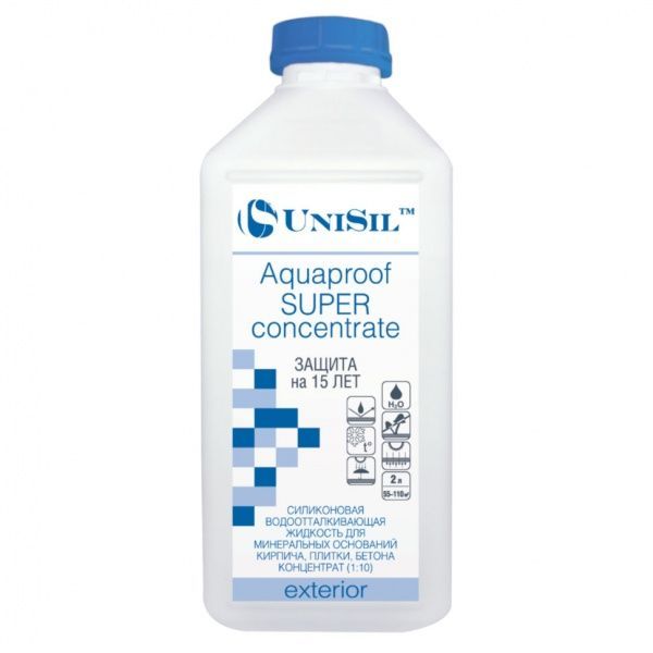 Гидрофобизатор водоотталкивающая UniSil Aquaproof Superconcentrate 2 л