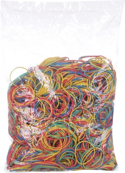 Резинки для грошей Nota Bene 12 мм кольорові 0,9 кг 