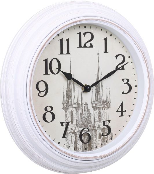 Годинник настінний Фортеця 30 см білий