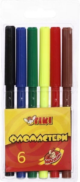 Фломастеры 6 шт. 52708-TK Тікі
