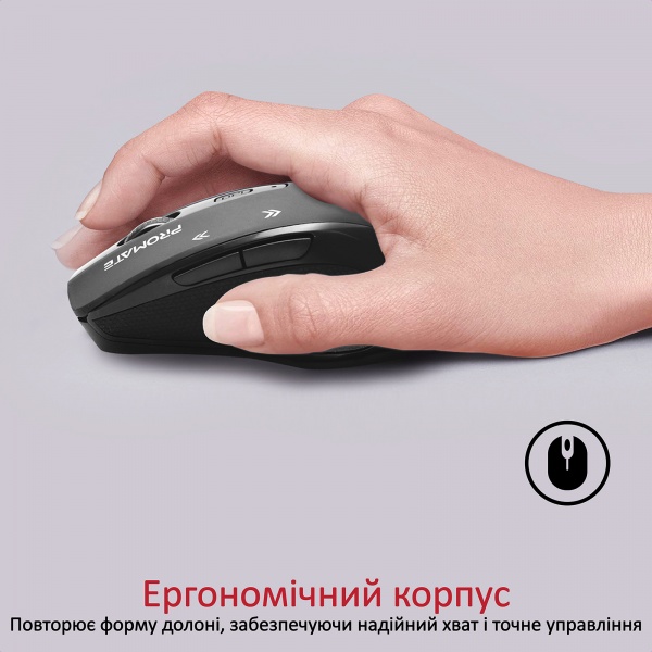 Миша Promate Cursor Wireless Black (cursor.black)