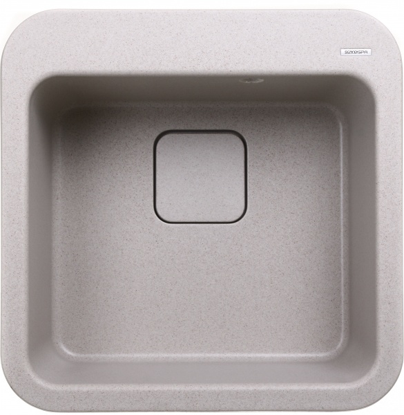 Мойка для кухни ScandiSPA Cube 500 бежевая с сифоном 