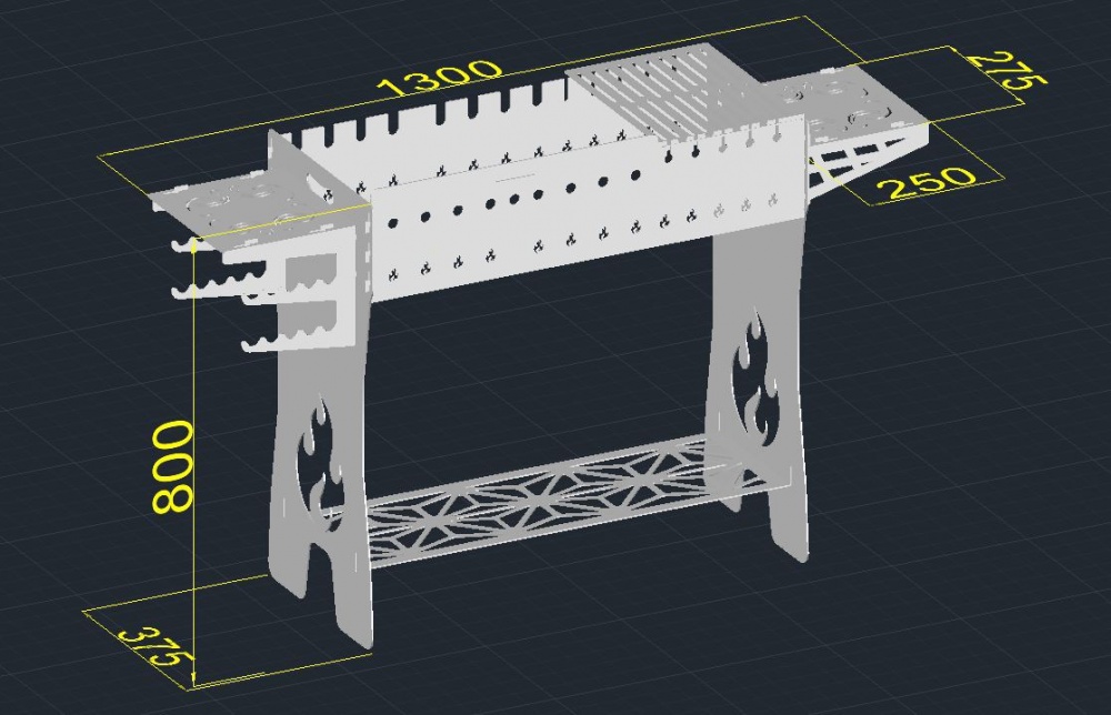 Мангал раскладной Фест