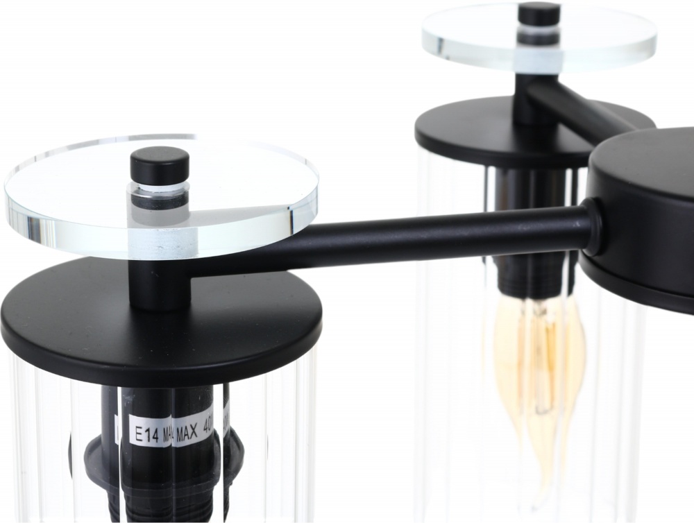 Люстра потолочная Sensio Aries 4x40 Вт E14 черный ALG-74590/4