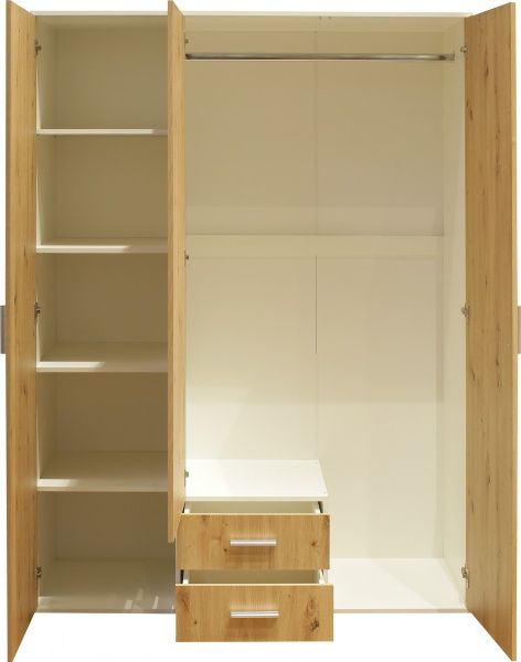 Шкаф Риека Р-ШКЯ2 1502х560х2065 мм дуб артизан/белый 