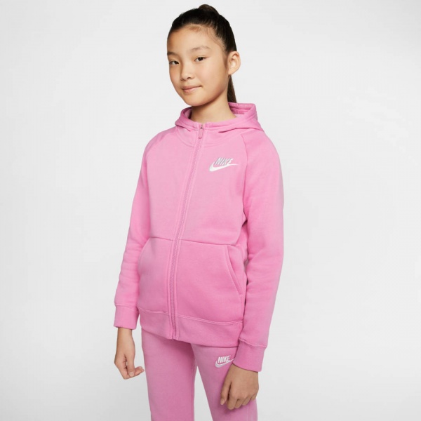Джемпер Nike G NSW PE FULL ZIP BV2712-693 р. L рожевий