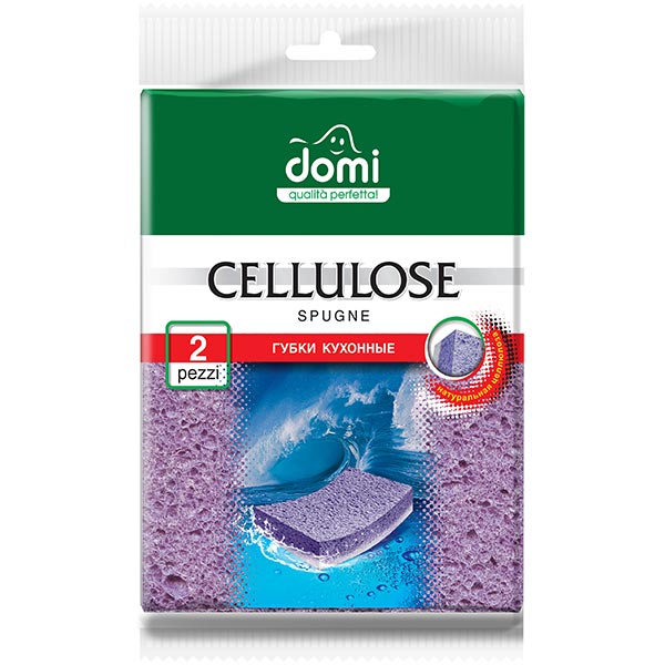 Губки кухонные Domi Целлюлозные 2 шт