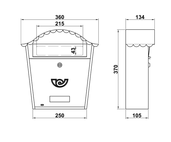 Почтовый ящик Amig модель 1 зеленый
