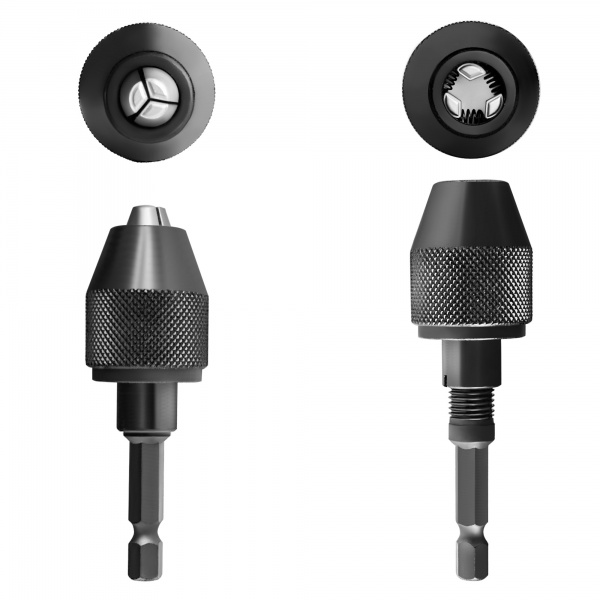 Патрон для дрели S&R 0.5-6.5 мм с переходником 1/4