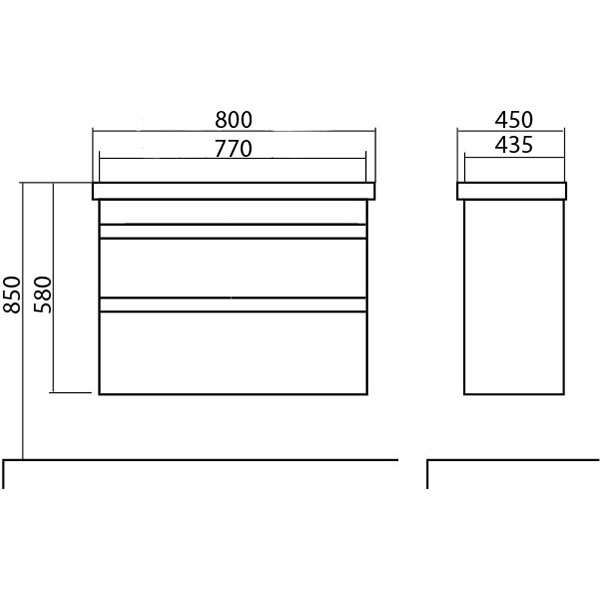 Тумба Аква-Родос Винтаж (севилья) 80 см с умывальником Frame (консольная)