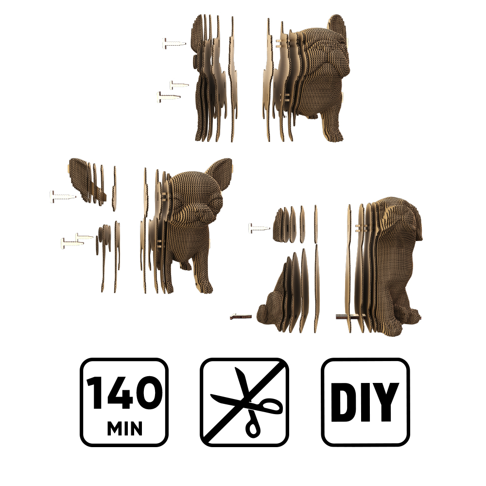 Конструктор картонний Cartonic 3D Puzzle PUPPIES TRIO CARTPUPPIES