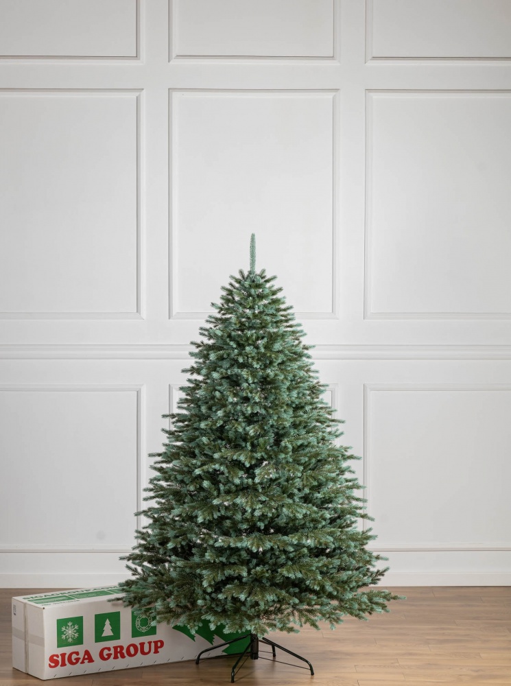 Штучна ялинка лита Аляска 2,10 м зелено-блакитний Siga Group