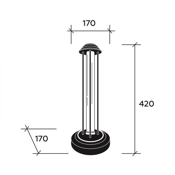 Світильник настільний бактерицидний Eurolamp без озонування