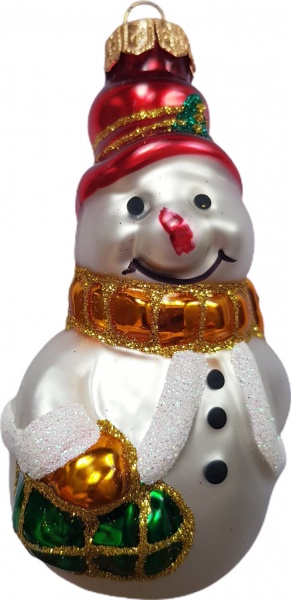 Подвеска Юріта Снеговик 1005М белый с красным