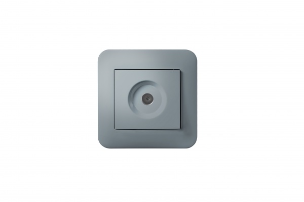 Розетка TV проходная Hausmark Luno IP20 серебро 709-4343-129