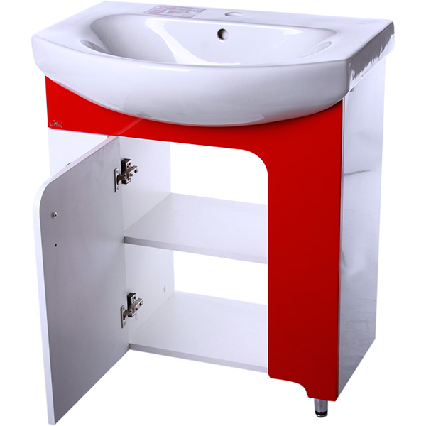 Тумба підлогова Сансервіс Eliza 70 з умивальником Лотос 70 красна