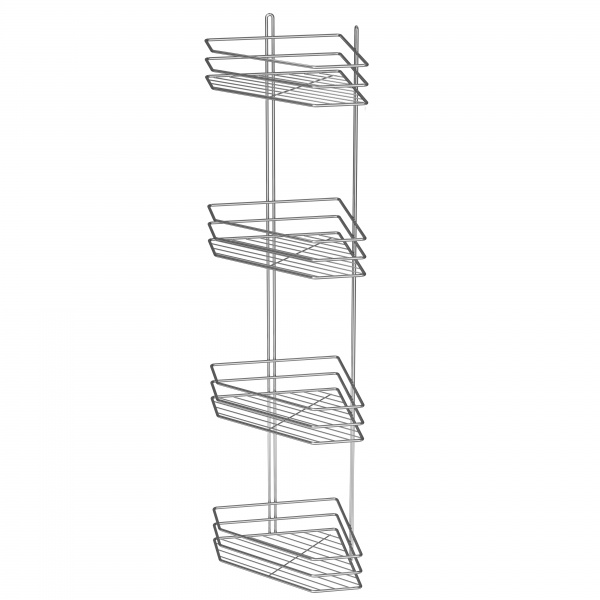 Полка угловая 4-ярусная 25 см хром 