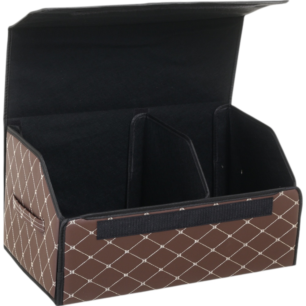 Сумка-органайзер в багажник розмір L Auto Assistance AA-533BW коричнево-білий