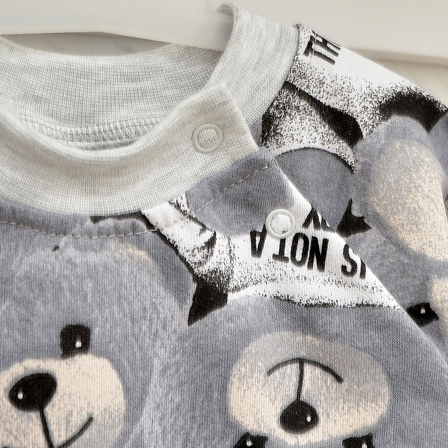 Ромпер-реглан унисекс Blanka Мишка р.62-68 серый 110846