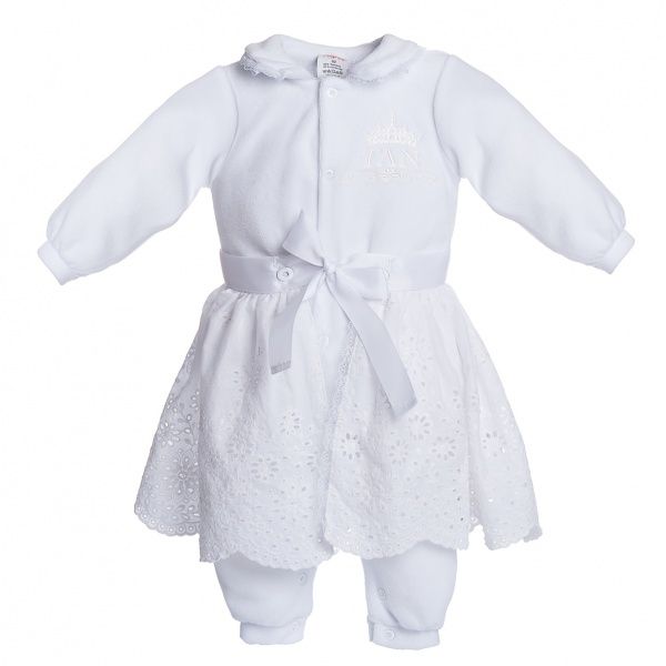 Комплект для хрещення Tigres Французький шик р.62 білий А01302062 