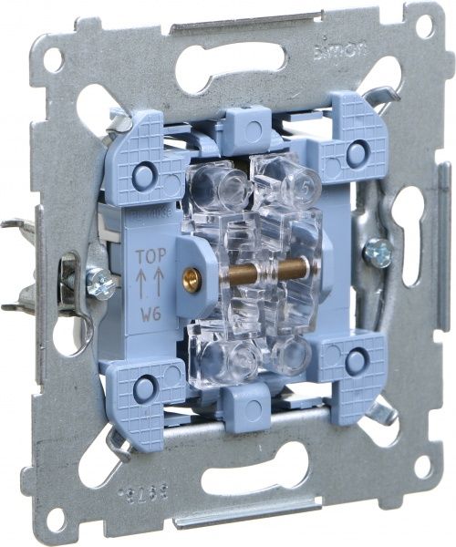 Механизм выключателя проходной одноклавишный Simon 54 без подсветки 10 А 250В SW6M