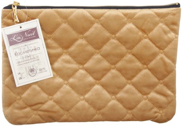 Косметичка La Nuit Велюр Rosalie 19x28 см жовтий 