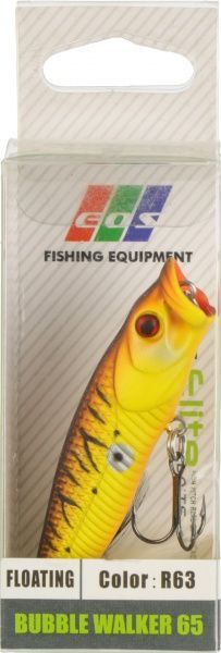 Воблер EOS Top Water 10 г 65 мм желтый