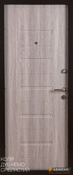 Двері вхідні Abwehr АМ 447 096П (V+Днлат) Kale252 + нічник венге 2050x960мм праві