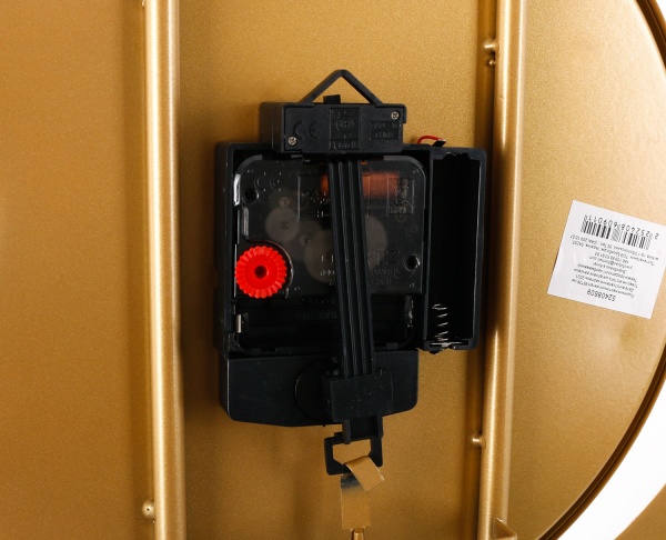 Часы настенные металлический 86х36 см золотой с белым