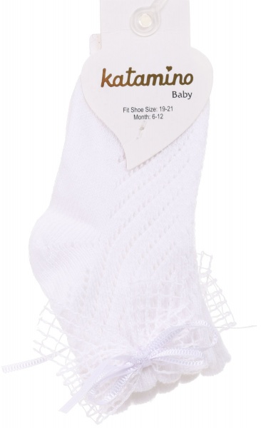 Носки для девочек KATAMINO K43002 KTM87603 р.6-12 белый 