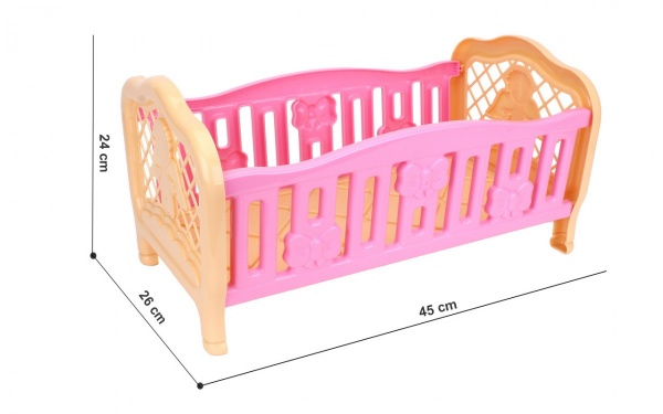 Ліжечко ТехноК рожева із бежевім 4494