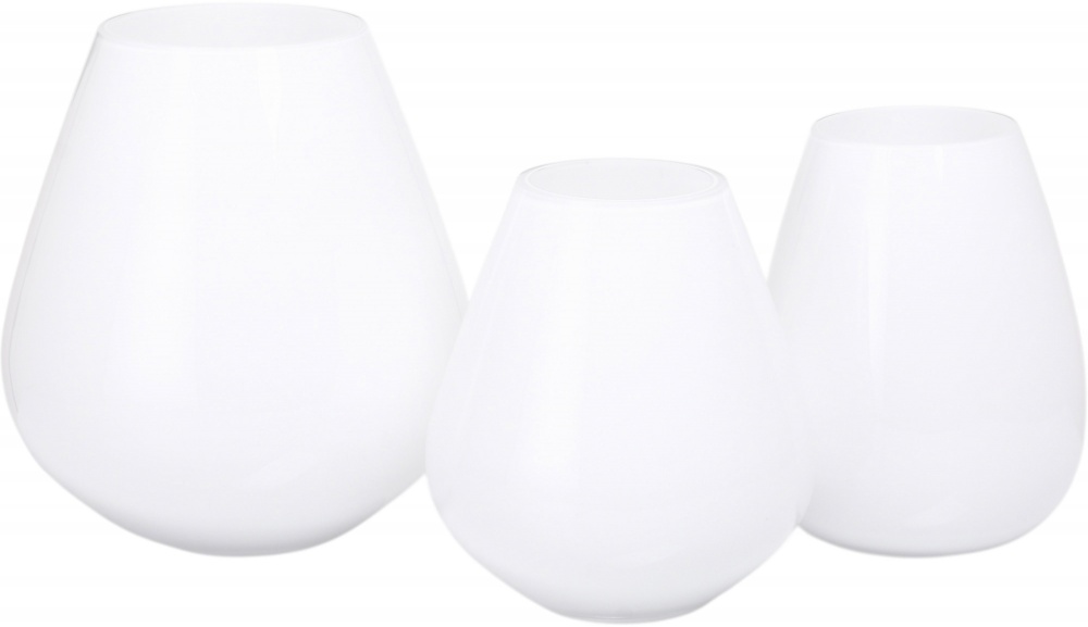 Ваза скляна Wrzesniak Glassworks Maestro Tear 22,8 см біла 17-10076A