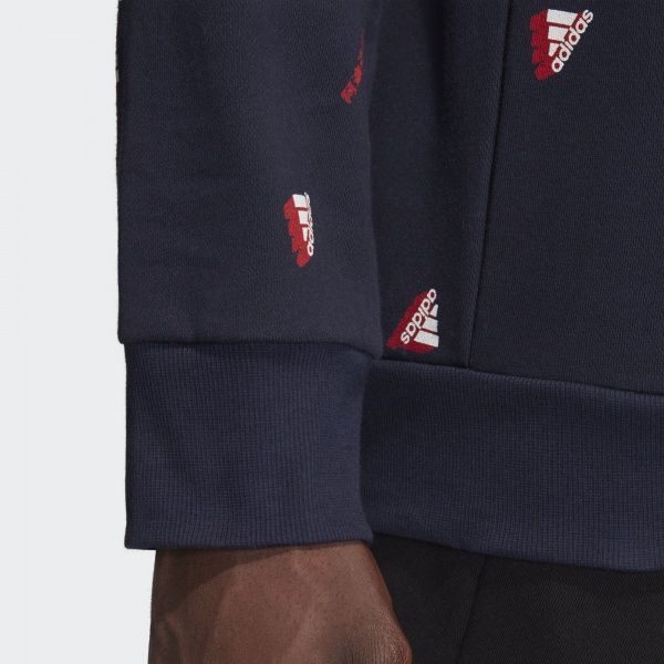 Джемпер Adidas MHE Crew GFX FI4037 р. L темно-синій
