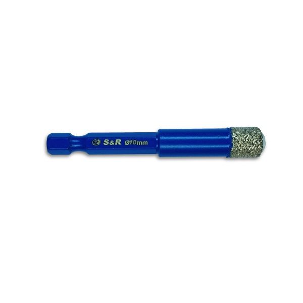 Сверло алмазное S&R 68 мм HEX 1/4'' 10 мм 1 шт. 252500010