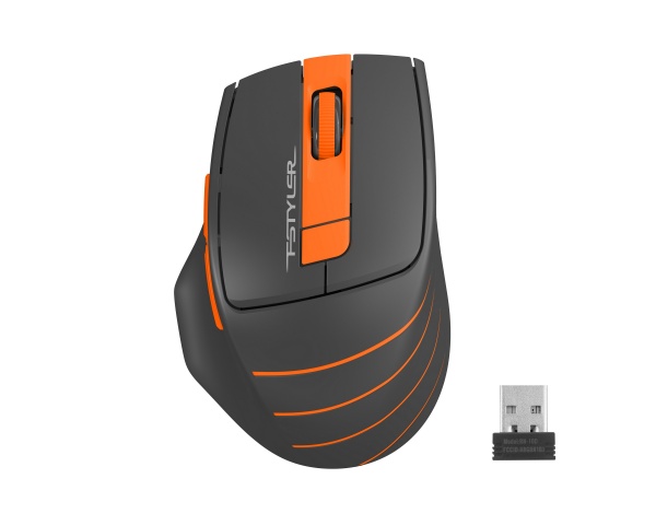 Мишка A4Tech безшумна Fstyler FG30S (Orange) 