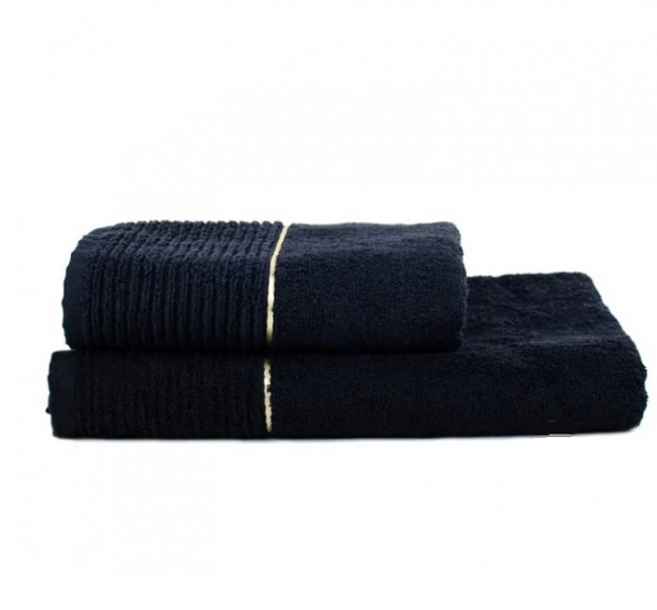 Рушник махровий GOLD 70x140 см чорний La Nuit