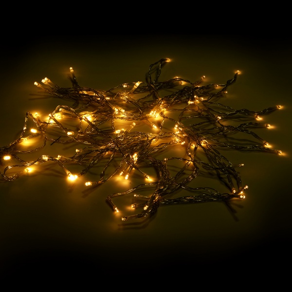 Электрогирлянда линейная SHLigts Нить (ILD100WW-F) встроенный светодиод (LED) 100 ламп 5 м 